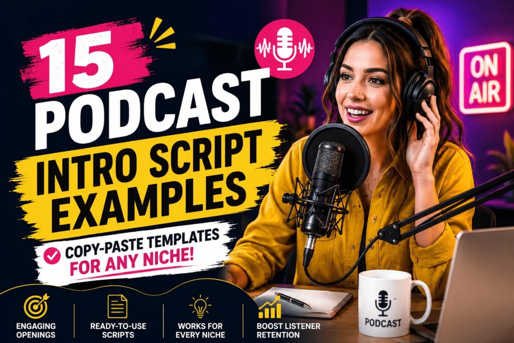 15 Podcast Intro Script Examples (Copy-Paste Templates for Any Niche)